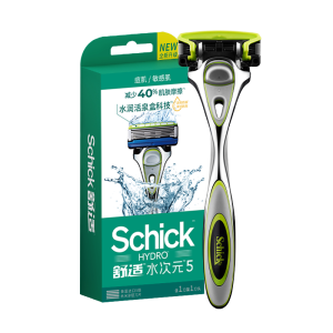 舒适（Schick）水次元5系列手动剃须刀【1刀架1刀头】男士剃须刮胡刀 痘肌/敏感肌适用