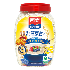 西麦即食燕麦片1000g桶营养早餐谷物代餐无额外添加蔗糖
