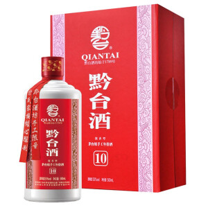 黔台酒十年 53度 500ml 酱香型白酒 53度 500mL 1瓶 2011年十年单瓶