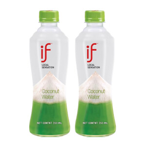 IF泰国进口if椰子水原味350ml*24瓶椰青水椰汁果汁椰子汁饮料 if纯椰子水350ml*2瓶