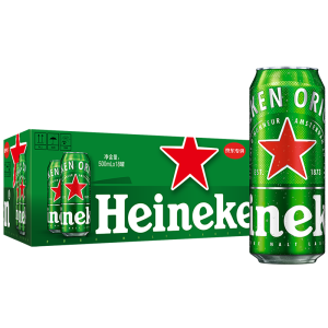 喜力经典500ml*18听整箱装 喜力啤酒Heineken