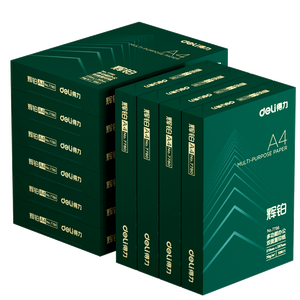 得力（deli）辉铂A4打印纸 80g500张*10包一箱 双面加厚 顺滑打印复印纸 整箱5000张 7799【品质升级】