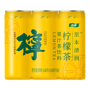 怡宝至本清润柠檬茶饮料CAN装 310ml*6瓶 量贩装