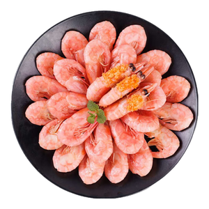 美加佳大号头籽北极甜虾净重3斤 80/100规格 头籽率80% 熟冻甜虾