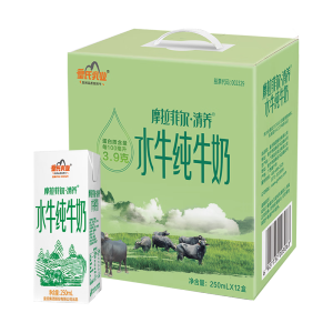 皇氏乳业 摩拉菲尔水牛奶 清养水牛纯牛奶 250ml*12盒 礼盒装