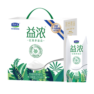 君乐宝（JUNLEBAO）益浓常温风味酸奶 含膳食纤维酸牛奶200g*12盒礼盒装