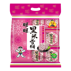 旺旺 黑米雪饼 原味 258g 零食膨化休闲食品饼干糕点