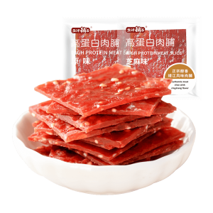 盐津铺子 高蛋白肉脯鸡猪肉脯零食小吃休闲食品 原味85g约30小包