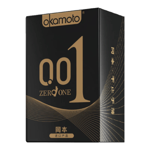冈本（OKAMOTO）避孕套 001黑金10片(0.01超薄2片+skin8片) 安全套套情趣计生用品