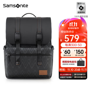 新秀丽（Samsonite）双肩包男士电脑背商务休闲通勤书包大容量送男友老公礼物\TT1 黑色|净重0.9kg