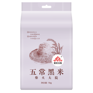 柴火大院 黑米1kg 五谷杂粮粗粮米饭粗粮煮粥黑米粥米 团购 送礼佳品 1kg*1袋