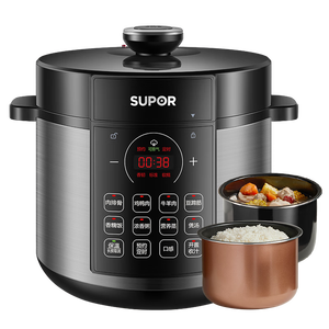 苏泊尔（SUPOR）国风系列电压力锅6L大容量智能预约双胆 60YC8086电饭煲高压锅6-8人内胆批次随机发货
