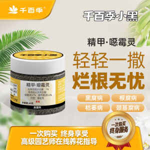 千百季小黑噁霉灵家庭花卉多肉绿植通用茎基腐家用持久防菌养花颗粒药剂 防菌杀菌小黑1瓶