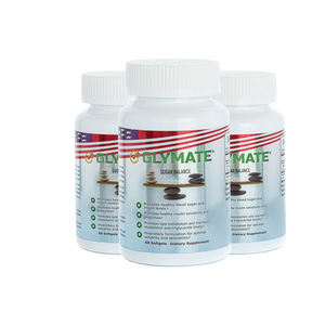 GLYMATE衡糖胶囊 维持健康的血糖胰岛素胆固醇甘油三酯水平 60粒*3瓶