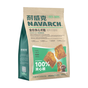 耐威克狗粮100%夹心鲜肉汪酥通用老年犬狗粮2kg 小中大型犬泰迪金毛犬粮