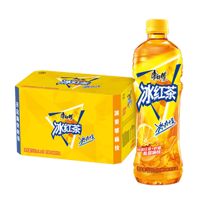 康师傅 冰红茶 柠檬味茶饮料 整箱量贩装 500ml*15瓶 热门商品