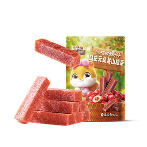 三只松鼠益生元山楂条108g 桑葚味山楂糕无添加儿童蜜饯果干休闲零食
