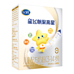 飞鹤星飞帆聚高星儿童成长奶粉4段(3-14岁)400g*1盒装A2乳铁蛋白钙CBP