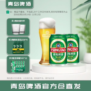 青岛啤酒（Tsingtao）经典11度330ml_24听 整箱装 口感醇厚精酿啤酒 经典11度 330mL 24罐