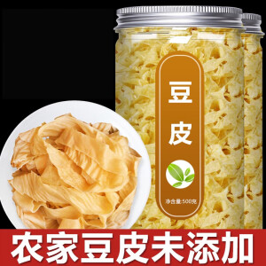 田园一丁干豆皮无盐豆腐皮油豆皮丝豆制品干货蛋白肉人造凉拌火锅商用500g 【罐装】干豆皮500g 无规格