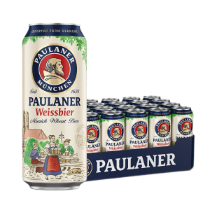 Paulaner（保拉纳） 进口德国啤酒 柏龙白啤听装 500mL 24罐