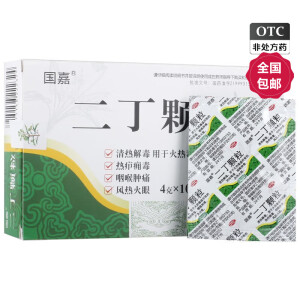 国嘉 二丁颗粒 4g*10袋 清热解毒 用于火热毒盛所致的热疖痈毒 咽喉肿痛 风热火眼 1盒装