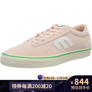 ETNIES女士运动板鞋 Calli-Vulc Skate 轻便透气舒适耐磨低帮滑板鞋 Pink 35.5