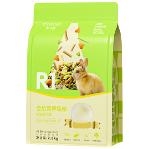 布卡星 全价营养兔粮幼兔成兔垂耳兔小宠物主粮饲料2.5kg