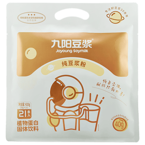 九阳豆浆无糖添加豆浆粉21条*20g纯豆浆粉高蛋白原味豆浆谷物早餐