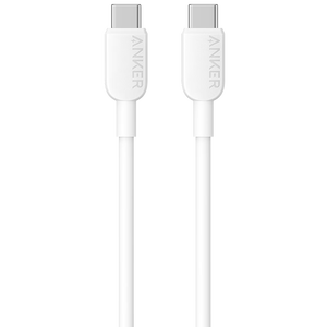 ANKER安克苹果充电线双头type-c 适用iPhone17/16/15手机iPad/Mac电脑华为小风扇快充数据线0.9m白