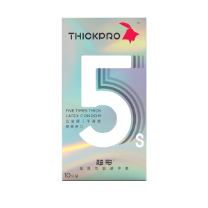 超鸟（thickpro）5倍平滑避孕套 安全套 加厚超厚延时避孕套 男用计生用品 10只装