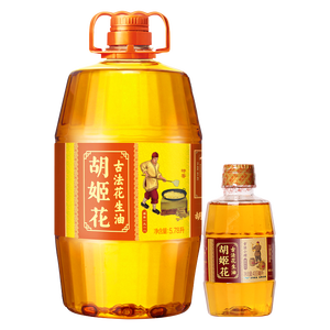 胡姬花 古法花生油6.18L(5.78L+小榨400ml)组合装食用油 物理压榨一级