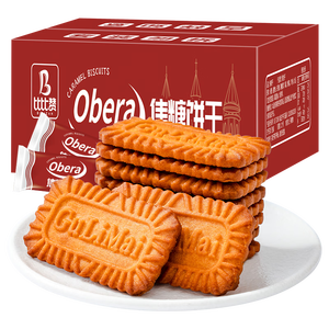 比比赞（BIBIZAN）焦糖饼干比利时风味1000g整箱早餐办公室休闲零食品代餐饱腹