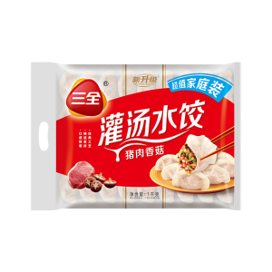 三全灌汤系列猪肉香菇口味饺子1kg约54只 速冻水饺早餐生鲜食品