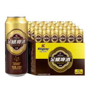 雪花啤酒(Snowbeer)金威纯酿 500ml*24听 自营热销商品 大规格实惠装