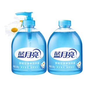 蓝月亮洗手液泡沫丰富清爽去油去腥500g+洗手液补充装500gt