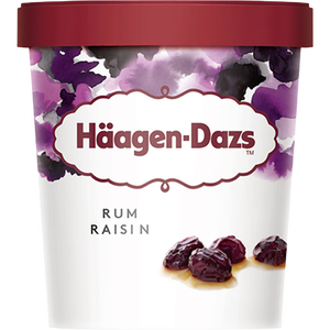 哈根达斯（Haagen-Dazs）葡萄朗姆酒大桶冰淇淋 473ml/桶 家庭装 雪糕