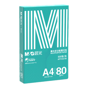 晨光（M&G）绿晨光 A4 80g加厚多功能双面打印纸 复印纸白色 500张/包 5包/箱 整箱2500张 APYVS57W