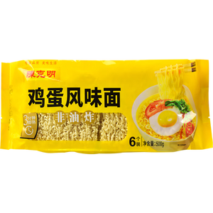 陈克明面条 非油炸方便面鸡蛋波纹面饼500g 鸡蛋挂面早餐面火锅泡面