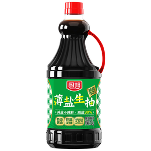 厨邦酱油  薄盐生抽 酱油【黄豆特级酱油】1.5kg 酿造酱油 减盐30%