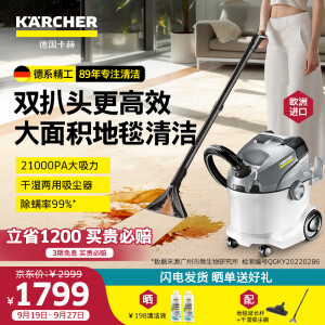 KARCHER 原装进口家用布艺沙发地毯清洗机 喷抽机吸尘一体清洗地毯 窗帘床垫汽车美容清洁机SE6100 SE6100标准版