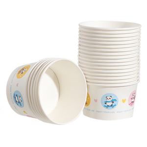 美丽雅一次性碗加厚纸碗560ml*50只 食品级圆形饭盒野餐盒汤碗打包盒