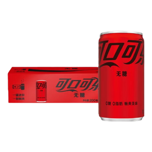 可口可乐（Coca-Cola）饮料  零度 无糖 汽水 碳酸饮料 200ml*12罐