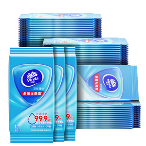 维达（Vinda）杀菌湿巾 10片*10包 细菌杀灭率99.9% 湿纸巾 湿巾小包