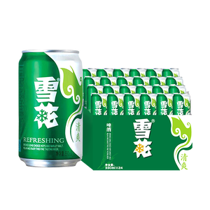 雪花啤酒(Snowbeer)清爽 330ml*24听 口感冰爽 经典热销商品 京东自营