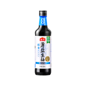 海天 醇香生抽酱油500ml【薄盐一级酱油】薄盐系列 0添加防腐剂