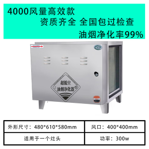 京佰厨京佰厨低空排放 油烟净化器 商用饭店环保烧烤餐饮除烟除味酒店厂家直销4000风量油雾分离器一体机 低空排放 4000风量 工程款除油烟（99%）净化率