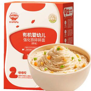 秋田满满有机碎碎面原味160g 婴儿面条7个月+宝宝钙铁锌营养辅食早餐短面