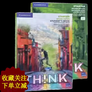 剑桥第二版 think 教材中学英语 THINK 2nd cambridge 高清版 全套级别 第二版Starter级课本+练习册(A