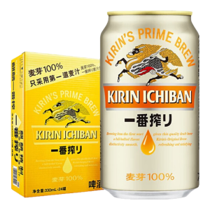 麒麟（Kirin） 一番榨啤酒330ml*24听 整箱装 330mL 24罐